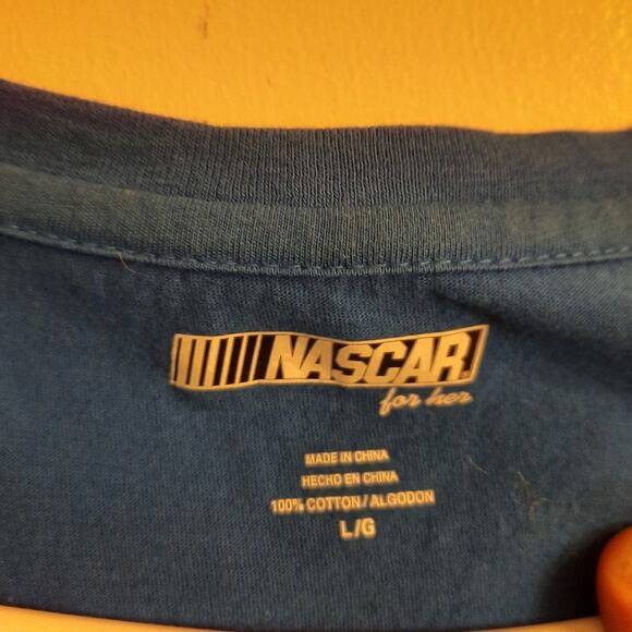 NASCAR Dale Earnhardt Jr 88 Cobalt Blue V Neck sz Large Metallic Graphic Tee - Picture 4 of 9